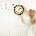Plumeet Small Retro Wall Clock - 10'' Non Ticking Classic Silent Clocks
