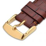 WOCCI 18mm Alligator Embossed Leather Watch Band