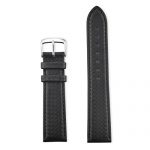 Watch Band Black with Carbon Fiber Men's Replacement Strap