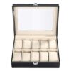 Watch Box Display Case Real Glass Organizer Storage