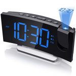 Projection Alarm Clock Radio Digital Clock with USB Charger
