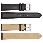 WOCCI 18mm Watch Band - Vintage Leather Watch Strap Black