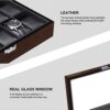 Watch Box Organizer Display Case Leather Interior