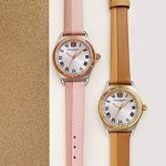 Beige Italian Leather Dial Strap Watch Bruno Magli
