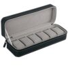 Homeater 6 Slot Watch Box Portable Travel Zipper Case