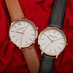 Bruno Magli White Dial with Italian Leather Strap Watch