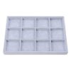 Stylifing Grey Velvet 12 Grid Jewelry Tray Showcase