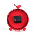Table Clock Konigswerk Table Clocks, Retro Tabletop 8 Inches Metal Desk Battery Operated with Bird