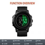 Men's Digital Sports Watch Large Face Waterproof