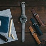 Barton Leather and Rubber Hybrid Watch Band