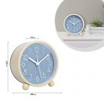 4 Inch Simple Stylish Small Analog Alarm Clock with Night Light