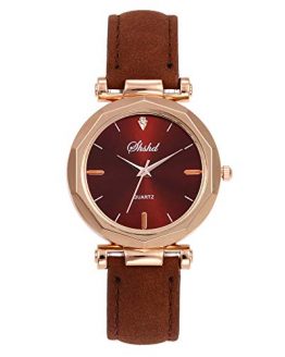 Women Watches Leather Band Decent Casual Geneva Waterproof