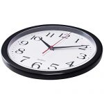 Black Wall Clock Silent Non Ticking Clock