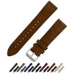Benchmark Basics Dark Brown 18mm Suede Watch Strap