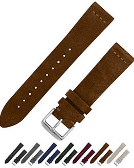Benchmark Basics Dark Brown 18mm Suede Watch Strap