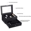 BEWISHOME Watch Box Organizer with Valet Drawer
