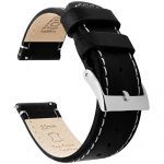 20mm Black/Linen BARTON Quick Release Top Grain Leather