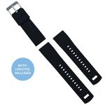 22mm Black/Pumpkin Orange - Barton Elite Silicone Watch Bands