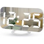 LED Mirror Electronic Clock Snooze Mode