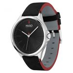 Black Watch with Leather Calfskin Strap HUGO