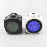 Projection Clock - Voice Timekeeping, Multi-Function Alarm, and Temperature Projection (White)