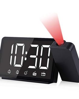 Alarm Clock with 360° Projector Sleep Timer