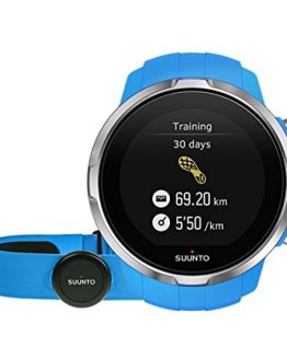Suunto Unisex Sport Digital Quartz Display Watch, Blue Silicone Band