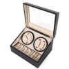 Watch Winder Display Box Automatic Leather Wood