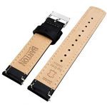 20mm Black/Linen BARTON Quick Release Top Grain Leather