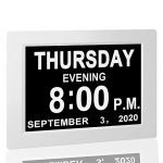 Aged Seniors Digital Calendar Alarm Day Clock