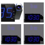 Projection Alarm Clock, FM Radio Ceiling Wall Clock