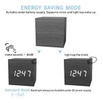 Bedroom Wood LED Cube Desk Alarm Clock