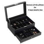 BEWISHOME Watch Box Organizer with Valet Drawer