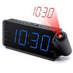 DreamSky Projection Alarm Clock Radio with USB Charging
