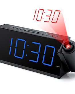 DreamSky Projection Alarm Clock Radio with USB Charging