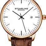 Mens Watch Calfskin Leather Strap Stuhrling Original
