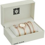Gold-Tone Watch and Swarovski Crystal Bracelet Set