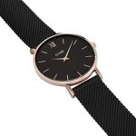 CLUSE Minuit Mesh Rose Gold Black Black Women's