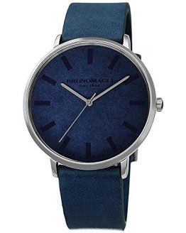 Bruno Magli Unique Light Blue Italian Leather Dial Strap Watch