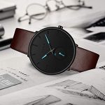 Mens Ultra-Thin Quartz Analog Wrist Watch 30M Waterproof