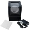 Single Watch Winder in Black Leather