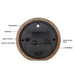 3 Inch Small Retro Analog Wooden Alarm Clock/Desk Clock
