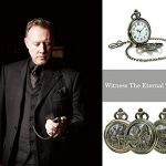 SEWOR Retro Quartz Pocket Watch White Dial Bronze Case