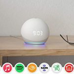 Smart speaker with clock and Alexa All-new Echo Dot