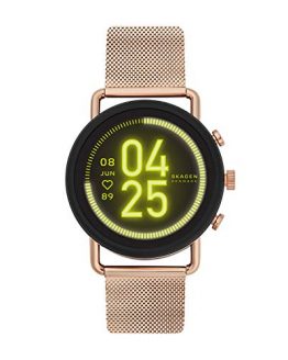 Skagen Stainless Steel and Mesh Touchscreen Smartwatch, Rose Gold