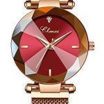 Sky Dial Analog Quartz Watch Magnetic Mesh Band