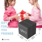 Bedroom Wood LED Cube Desk Alarm Clock