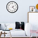 LAMIKO 2 Packs Non-Ticking Silent Wall Clocks Battery Operated
