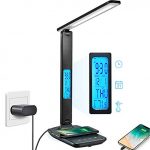 Desk Lamp, LED Desk Lamp with Wireless Charger, USB Charging Port