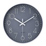 12 Inch Non-Ticking Wall Clock - Modern and Silent Timepiece for Home and Office